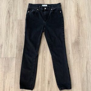 Madewell High Rise Black Skinny Jeans